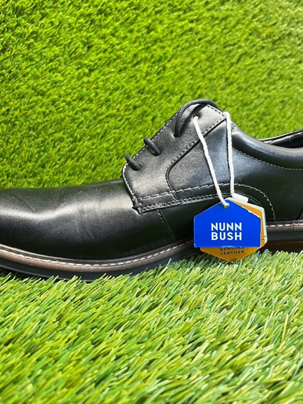 Nunn‎ Bush Westfield Mens Size 9.5 Black Classic Plain Toe Oxford Dress Shoes